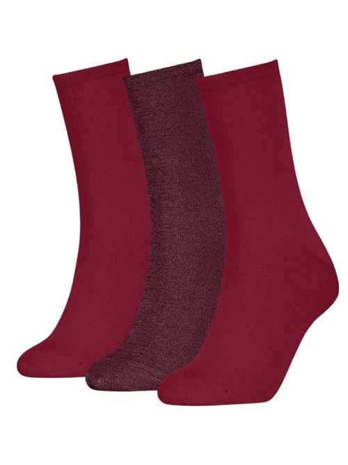 Calza lurex rossa giftbox 3pz Calvin Klein | 701235369003